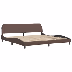 Giroletto con Testiera Marrone 200x200 cm in Similpellecod mxl 113848 - Vista aggiuntiva 3
