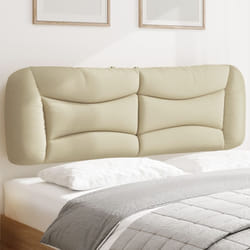 vidaXL Cuscino Testiera Crema 160 cm in Tessuto