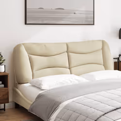 vidaXL Cuscino Testiera Crema 160 cm in Tessuto - Vista aggiuntiva 3