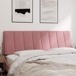 vidaXL Cuscino Testiera Rosa 160 cm in Velluto - Vista aggiuntiva 3