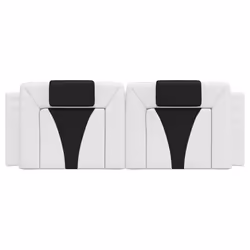 VidaXL 374787 testiera e pedana Nero, Bianco - Vista aggiuntiva 5
