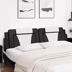 Cuscino Testiera Nero e Bianco 200 cm in Similpellecod mxl 113248 - Vista aggiuntiva 3