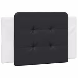 vidaXL Cuscino Testiera Nero e Bianco 80 cm in Similpelle - Vista aggiuntiva 2