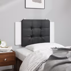 vidaXL Cuscino Testiera Nero e Bianco 80 cm in Similpelle - Vista aggiuntiva 3
