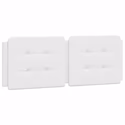 vidaXL Cuscino Testiera Bianco 140 cm in Similpelle - Vista aggiuntiva 2
