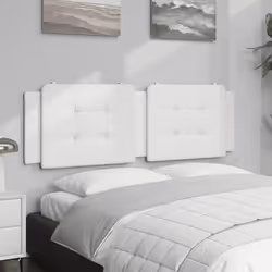 vidaXL Cuscino Testiera Bianco 160 cm in Similpelle - Vista aggiuntiva 3