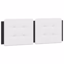 VidaXL 374871, Nero, Bianco, Cotone, Ecopelle, Poliestere, Cloruro di polivinile (PVC), 160 cm, 1600 mm, 48 cm, 30 mm