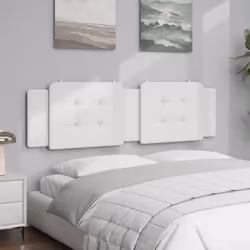 vidaXL Cuscino Testiera Bianco 180 cm in Similpelle - Vista aggiuntiva 3
