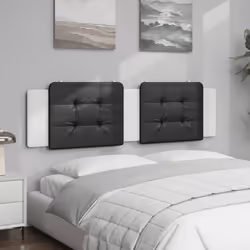 vidaXL Cuscino Testiera Nero e Bianco 180 cm in Similpelle - Vista aggiuntiva 3