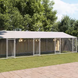 Tenete i vostri amici pelosi in uno spazio chiuso sicuro e confortevole con questa gabbia per cani! Utilizzo versatile: La cu ...