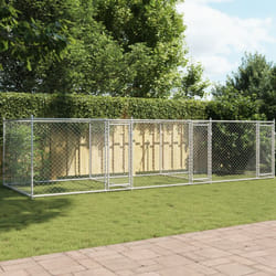 Vidaxl - Gabbia per Cani con Porte Grigia 6x2x1,5 m in Acciaio Zincato