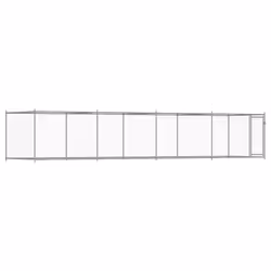 Gabbia per Cani con Porta Grigia 8x2x1,5 m in Acciaio Zincatocod mxl 110871 - Vista aggiuntiva 2