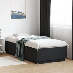Giroletto con Luci led Nero 100x200 cm in Legno Massello Vidaxl 45206