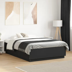 Giroletto con Luci led Nero 120x190 cm in Legno Multistrato Vidaxl 10887