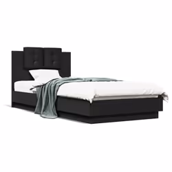 Giroletto con Testiera Nero 90x200 cm in Legno Multistratocod mxl 91286 - Vista aggiuntiva 2