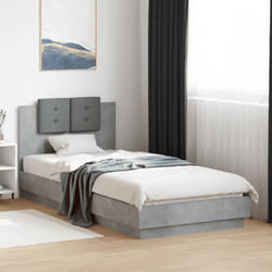 Giroletto Testiera Grigio Cemento 90x200 cm Legno Multistrato Vidaxl 86122