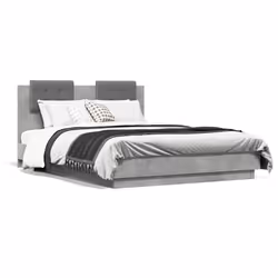 Giroletto Testiera Grigio Cemento 135x190 cm Legno Multistratocod mxl 93087 - Vista aggiuntiva 2