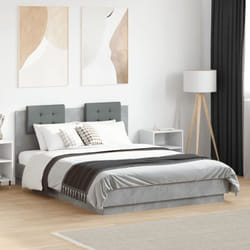 Giroletto Testiera Grigio Cemento 120x190 cm Legno Multistrato Vidaxl 55702