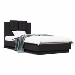 Giroletto con Testiera Nero 75x190 cm in Legno Multistratocod mxl 91035 - Vista aggiuntiva 2
