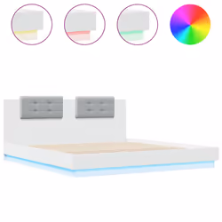 Giroletto con Testiera e LED Bianco 160x200 cmcod mxl 114688 - Vista aggiuntiva 2