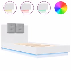 Giroletto con Testiera e LED Bianco 100x200 cmcod mxl 90725 - Vista aggiuntiva 2