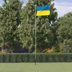 Questo set di bandiera nazionale, che comprende l'asta sezionale e la bandiera dell'Ucraina, attirerà l'attenzione nel vostro ...