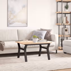 vidaXL Telaio Gambe a Y per Tavolino da Salotto 70x60x43 cm in Acciaio - Vista aggiuntiva 3