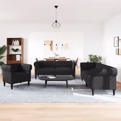 VidaXL 3209193 set di mobili per soggiorno Nero