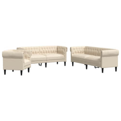 VidaXL 3209198 set di mobili per soggiorno Crema