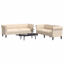 VidaXL 3209207 set di mobili per soggiorno Crema - Vista aggiuntiva 2