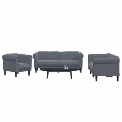 VidaXL 3209210 set di mobili per soggiorno Grigio