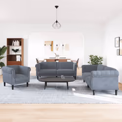VidaXL 3209210 set di mobili per soggiorno Grigio