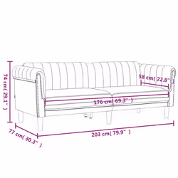 VidaXL 3209212 set di mobili per soggiorno Rosa Legno compensato, Legno - Vista aggiuntiva 8