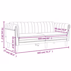 VidaXL 3209216 set di mobili per soggiorno Crema Legno compensato, Legno - Vista aggiuntiva 8