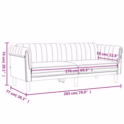 VidaXL 3209217 set di mobili per soggiorno Blu Legno compensato, Legno - Vista aggiuntiva 8
