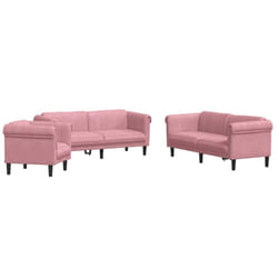 VidaXL 3209222 set di mobili per soggiorno Rosa Legno compensato, Legno