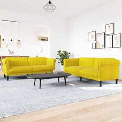 Set di Divani 2 pz Giallo in Vellutocod mxl 116513