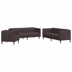 VidaXL 3209232 set di mobili per soggiorno Marrone scuro Legno compensato, Legno - Vista aggiuntiva 2