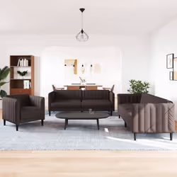 VidaXL 3209232 set di mobili per soggiorno Marrone scuro Legno compensato, Legno - Vista aggiuntiva 3
