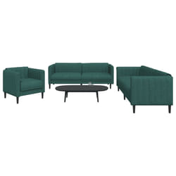 Set di Divani 3 pz Verde Scuro in Tessutocod mxl 116495