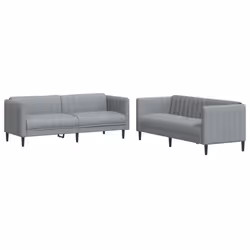 VidaXL 3209238, Grigio, Schiuma, Poliestere, Polywood, Legno, 3 seduta(e), 193 cm, 76,5 cm