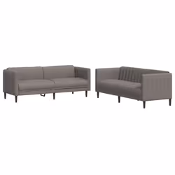 VidaXL 3209243, Grigio talpa, Schiuma, Poliestere, Polywood, Legno, 3 seduta(e), 193 cm, 76,5 cm