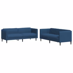 Set di Divani 2 pz Blu in Tessutocod mxl 116532 - Vista aggiuntiva 2
