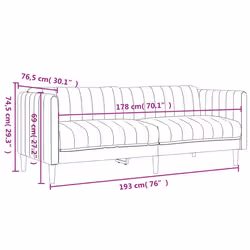 VidaXL 3209245 set di mobili per soggiorno Crema Legno compensato, Legno - Vista aggiuntiva 8
