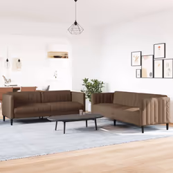 Set di Divani 2 pz Marrone in Tessutocod mxl 115714 - Vista aggiuntiva 3