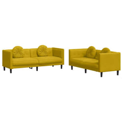 VidaXL 3209263 set di mobili per soggiorno Giallo Legno compensato, Legno