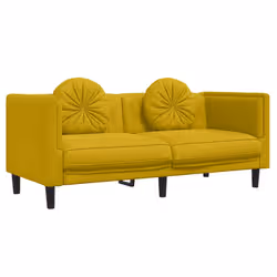 VidaXL 3209263 set di mobili per soggiorno Giallo Legno compensato, Legno - Vista aggiuntiva 4