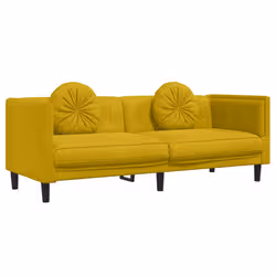 VidaXL 3209263 set di mobili per soggiorno Giallo Legno compensato, Legno - Vista aggiuntiva 5