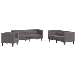 VidaXL 3209270 set di mobili per soggiorno Grigio Legno compensato, Legno