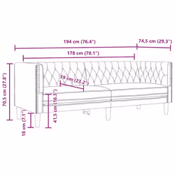 VidaXL 3209270 set di mobili per soggiorno Grigio Legno compensato, Legno - Vista aggiuntiva 8